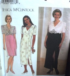7622 MCCLINTOCK EMPIRE SS FANCY DRESS 3 LENGTHS PATTERN 18W-24W